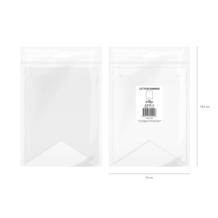 Baner DIY 16 cm - biały