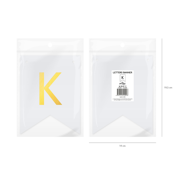 Baner DIY 16 cm - literka K