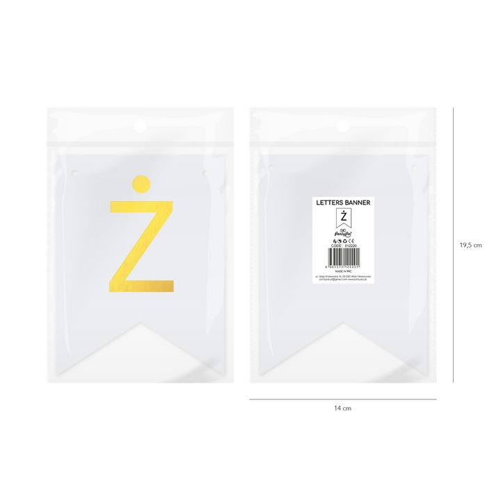 Baner DIY 16 cm - literka Ż