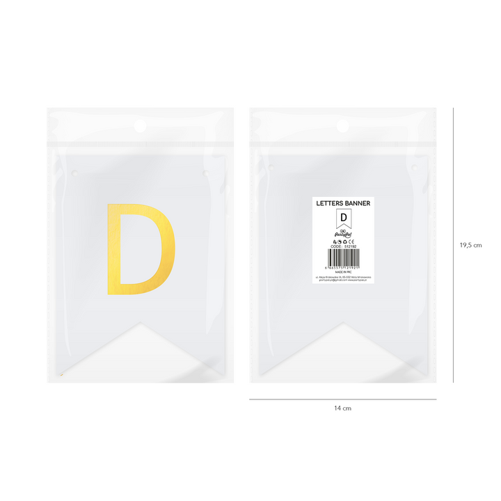 Baner DIY 16 cm - literka D
