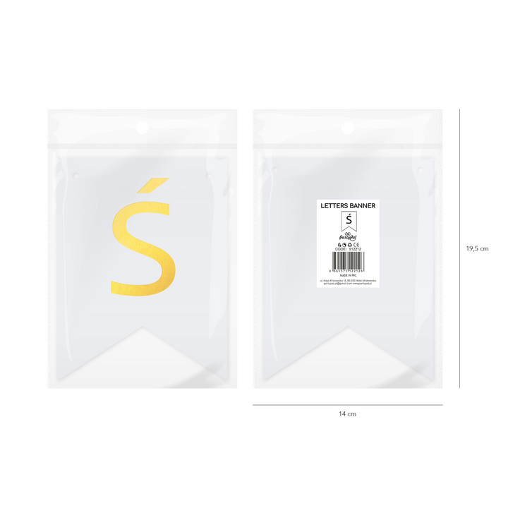 Baner DIY 16 cm - literka Ś