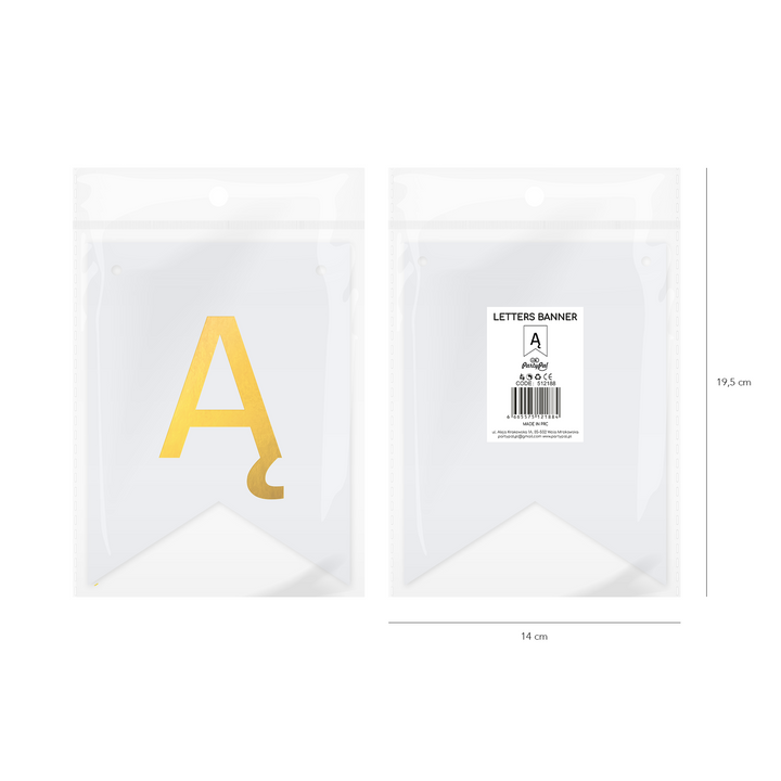 Baner DIY 16 cm - literka Ą