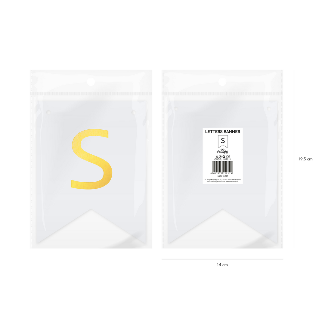 Baner DIY 16 cm - literka S