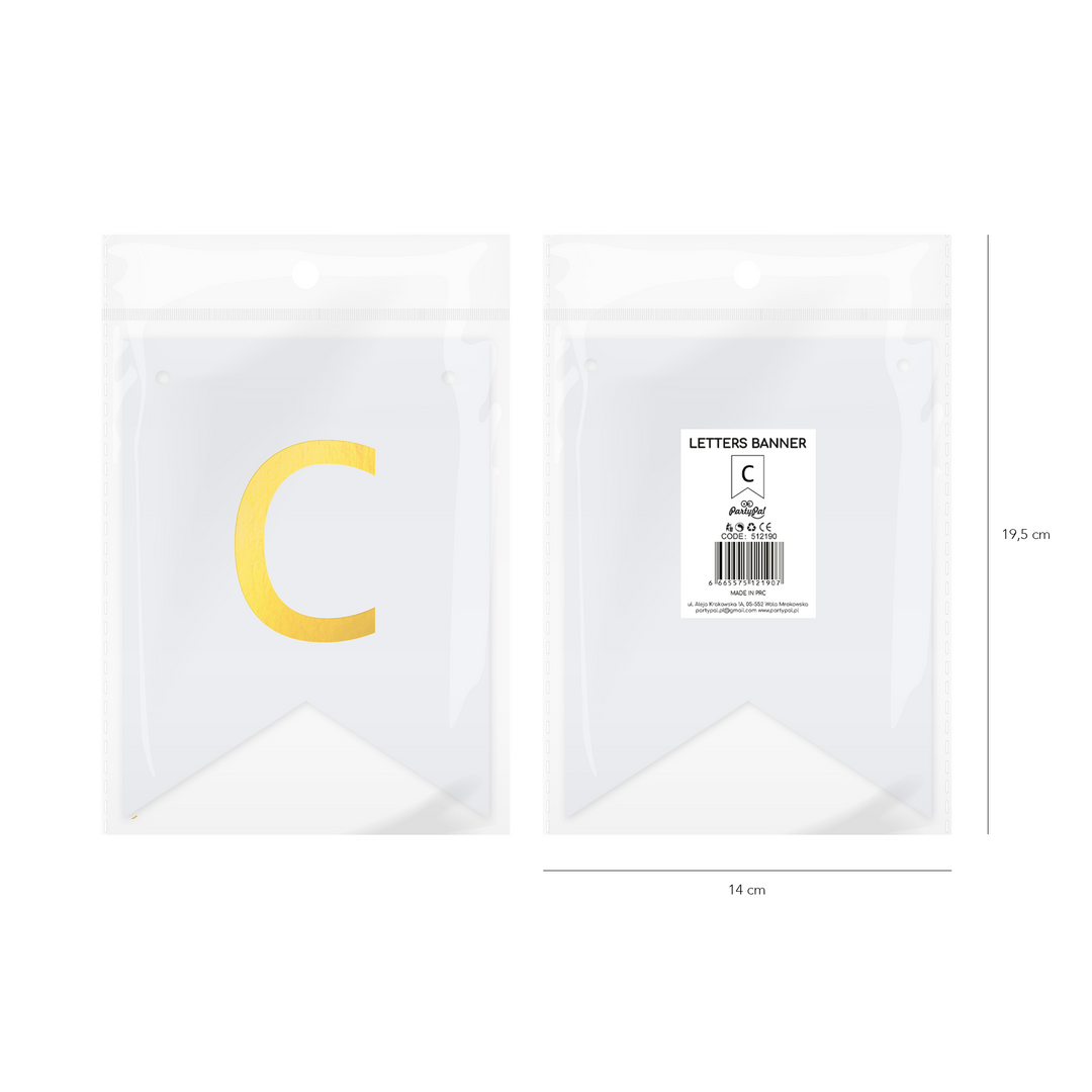Baner DIY 16 cm - literka C