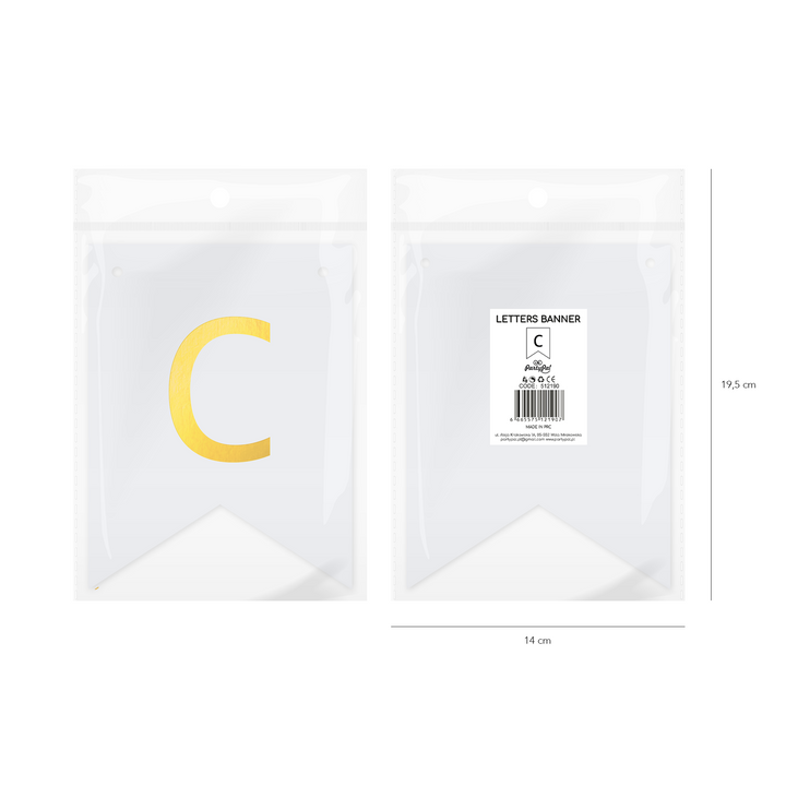 Baner DIY 16 cm - literka C