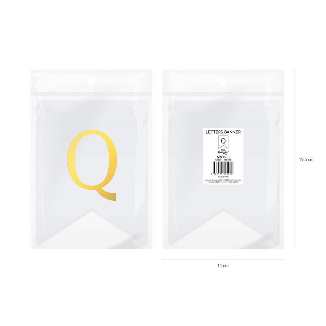 Baner DIY 16 cm - literka Q
