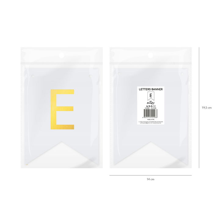 Baner DIY 16 cm - literka E