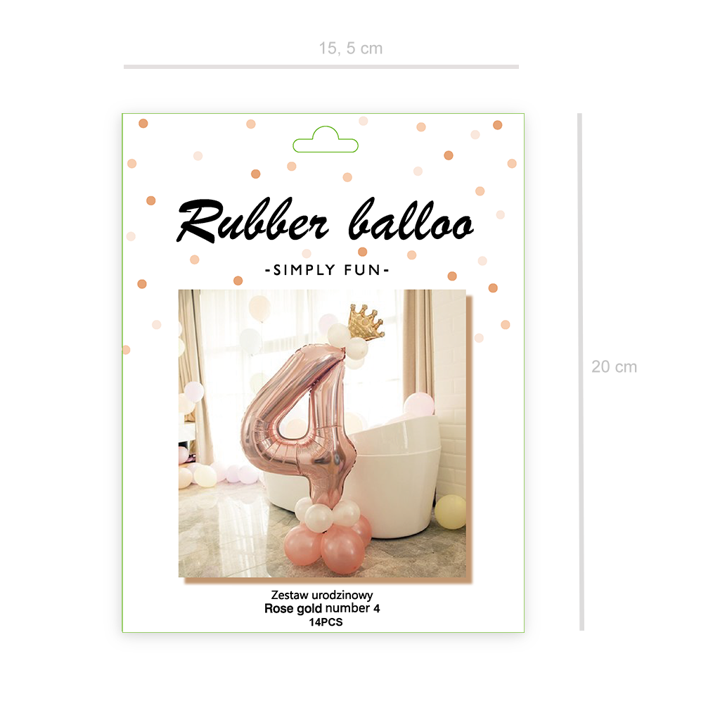 Zestaw balonów rose gold 4