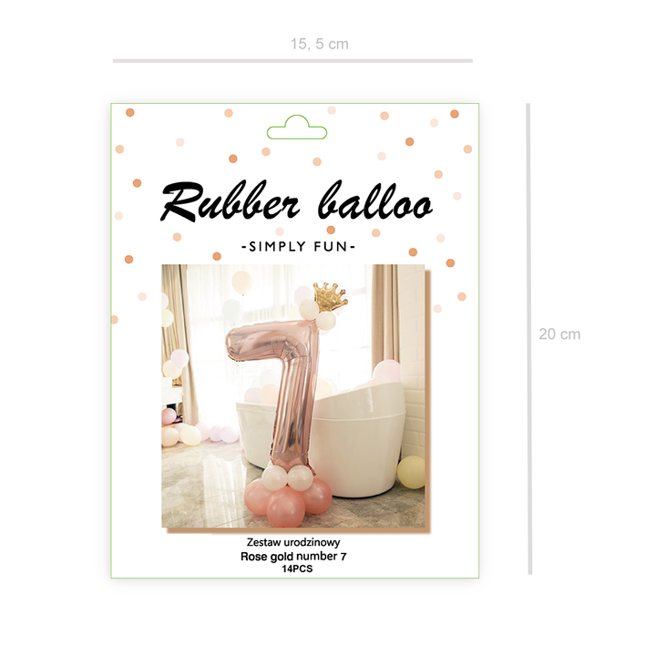 Zestaw balonów rose gold 7