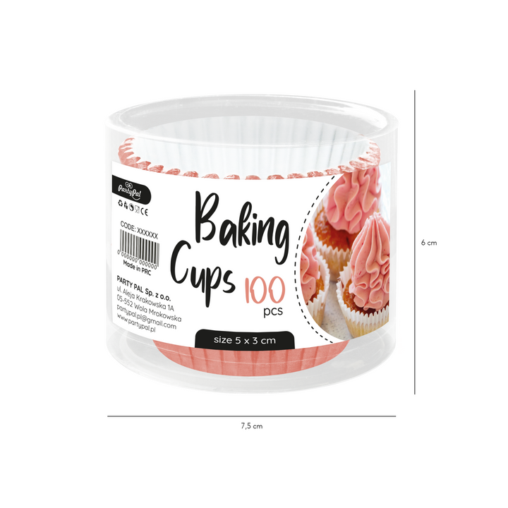 Papilotki do muffinek rose gold 100szt.