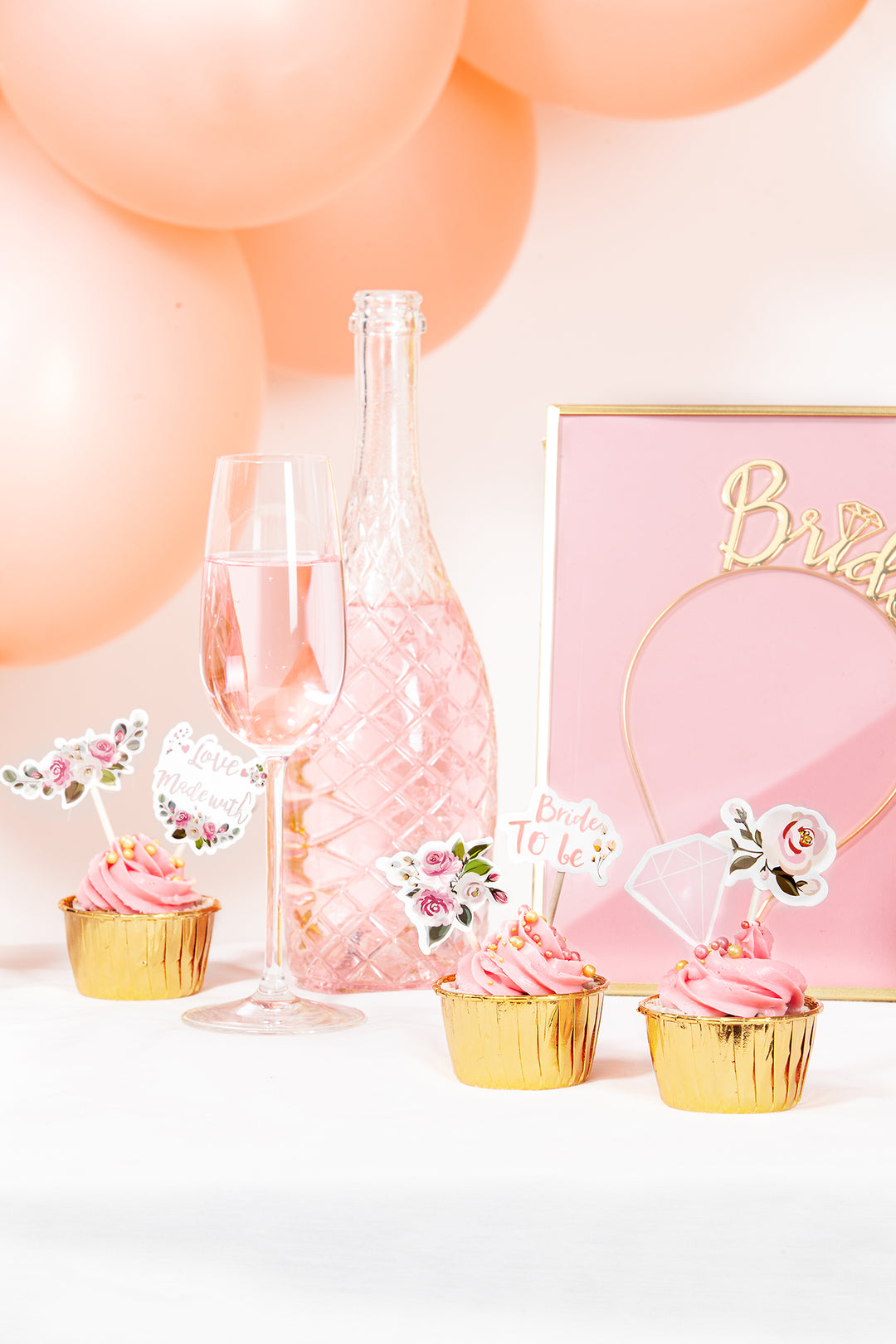 Balony metaliczne rose gold 12cali 6szt.