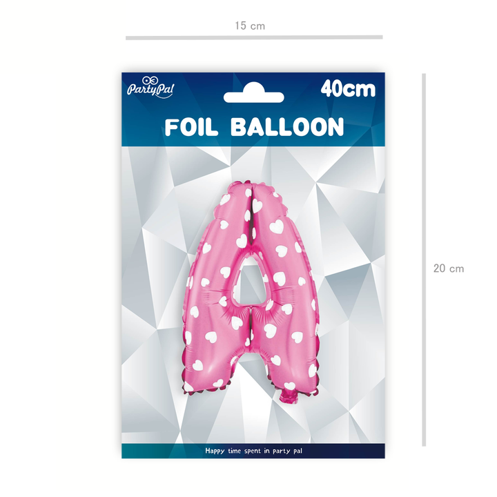 Balon foliowy Serduszka litera A różowy 40cm N