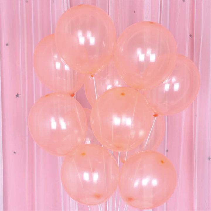 Balony transparentne pomarańczowe 10cali 12szt.