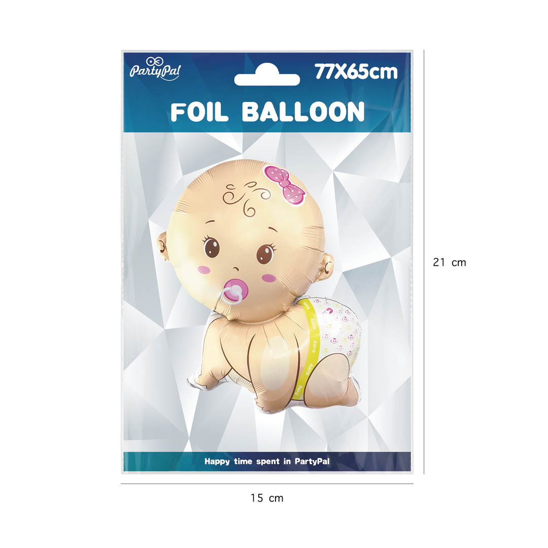 Balon foliowy Bobas dziewczynka 65x77cm