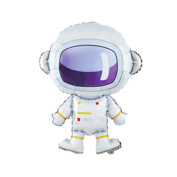 Balon foliowy w kształcie astronauty w kombinezonie z wielkim hełmem.