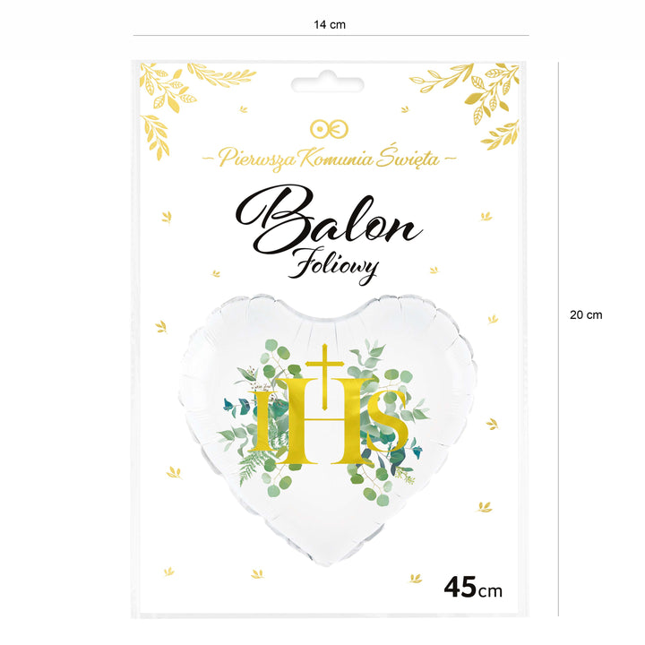 Balon foliowy serce IHS Eukaliptus 45cm