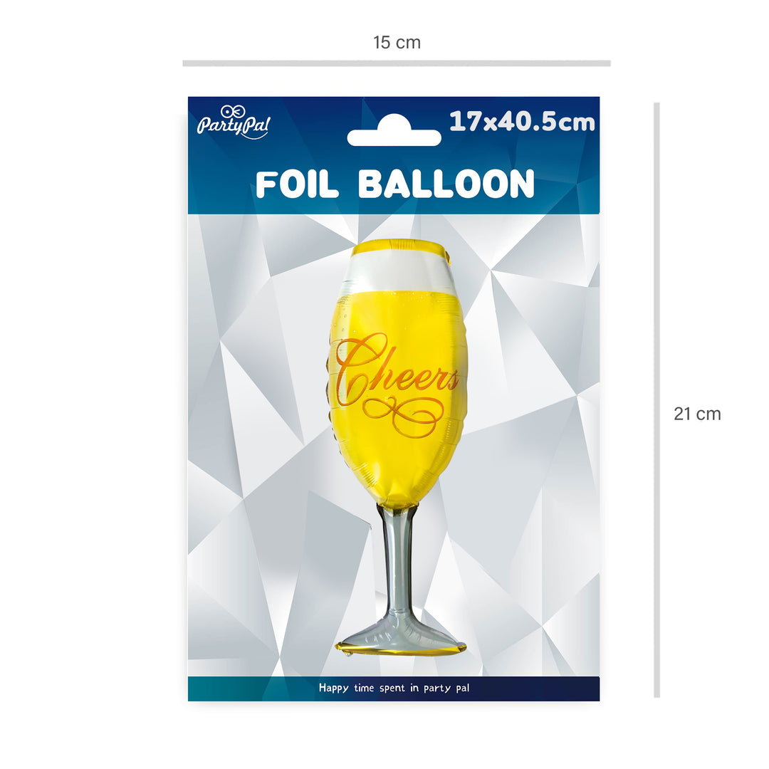 Balon foliowy Kieliszek Cheers 17x40.5cm