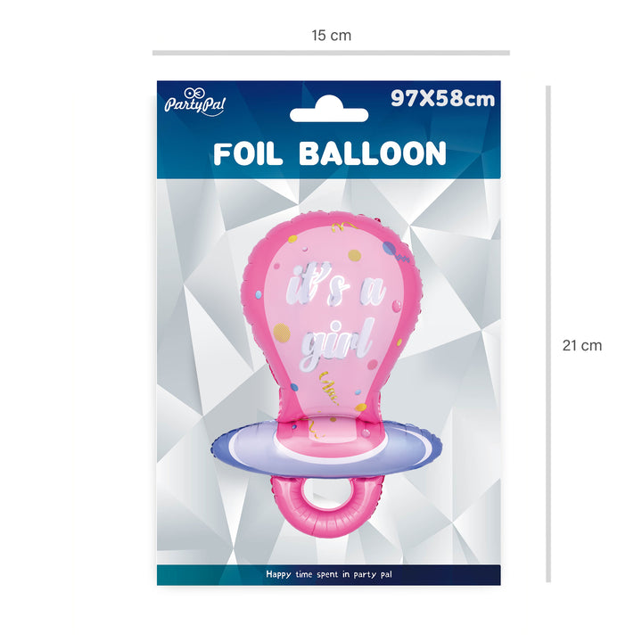 Balon foliowy Smoczek It's a girl 58x97cm