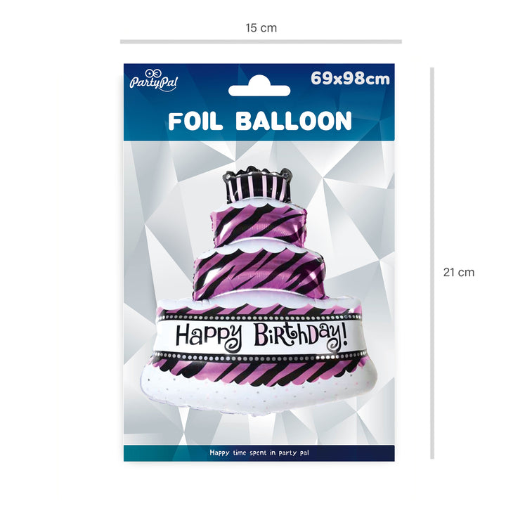 Balon foliowy Tort różowy 69x98cm
