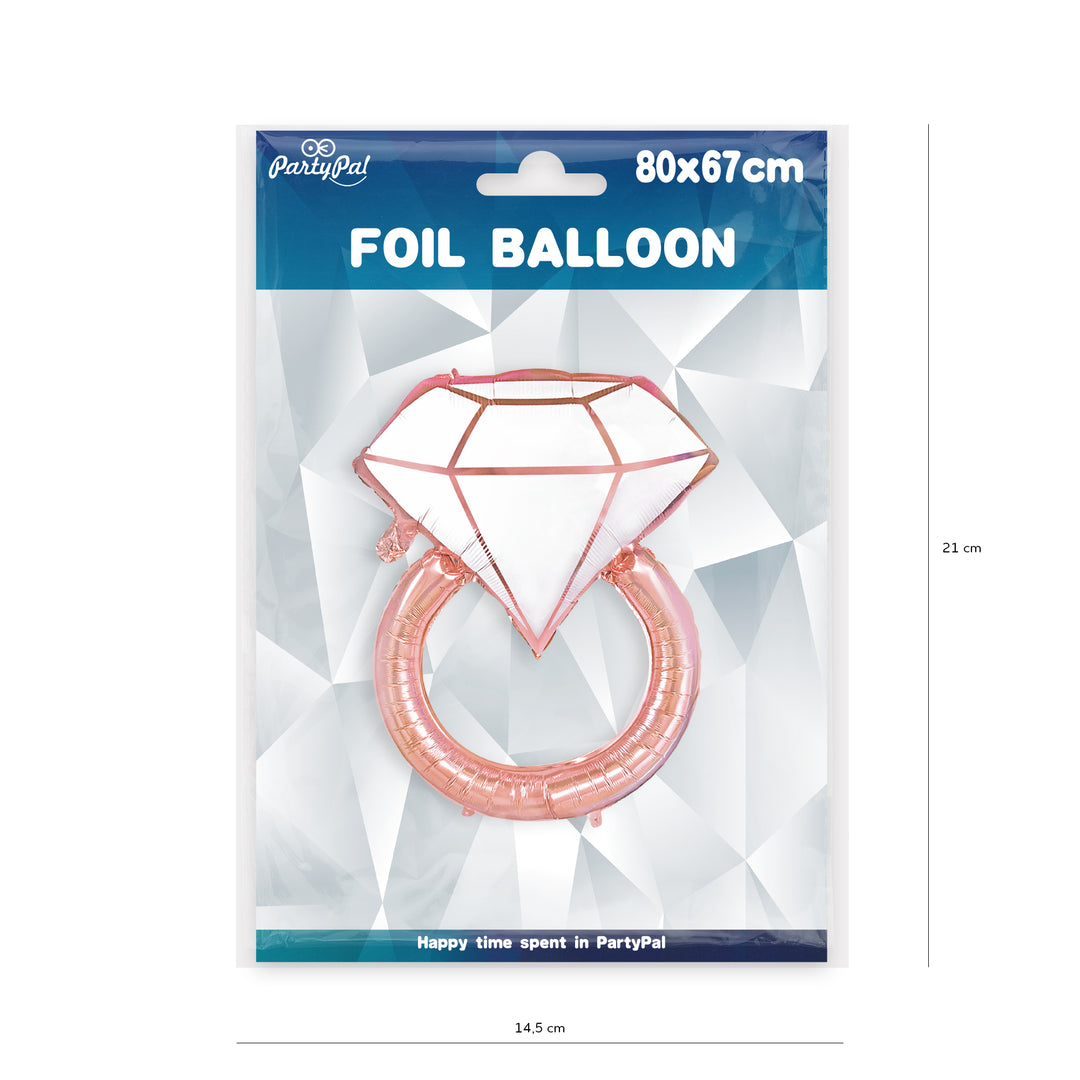 Balony foliowy Pierścionek rose gold 67x80cm