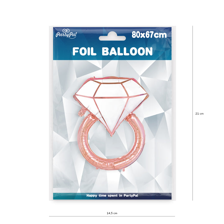 Balony foliowy Pierścionek rose gold 67x80cm