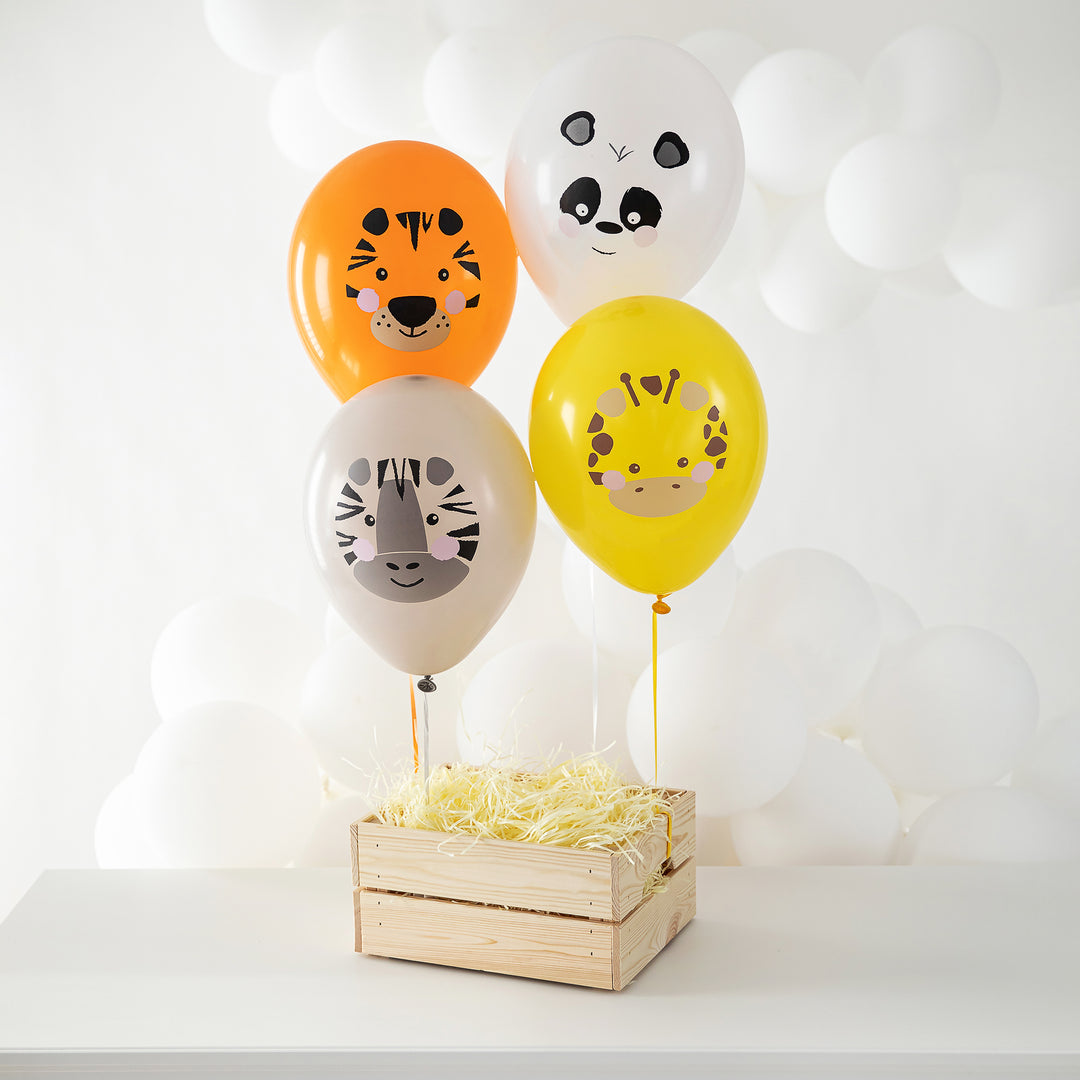 Balony biodegradowalne Zwierzątka Wild Animals mix 12cali 8szt