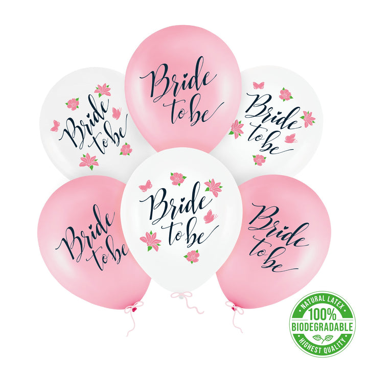 Bride to be биоразградими балони 12 инча 6 бр. комплект