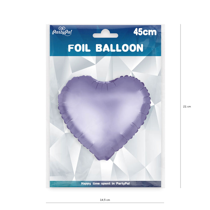 Balon foliowy Serce matowy fioletowy 18cali