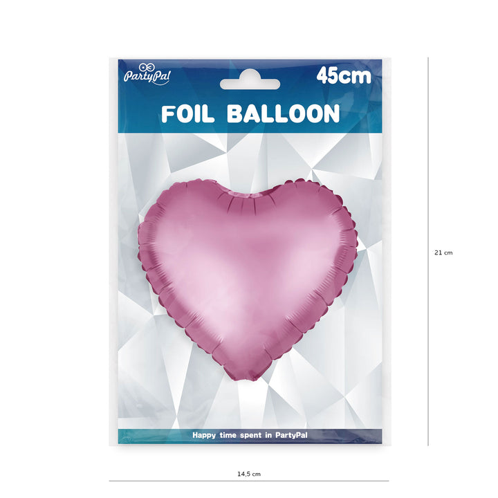 Balon foliowy Serce matowy ciemnoróżowy 18cali
