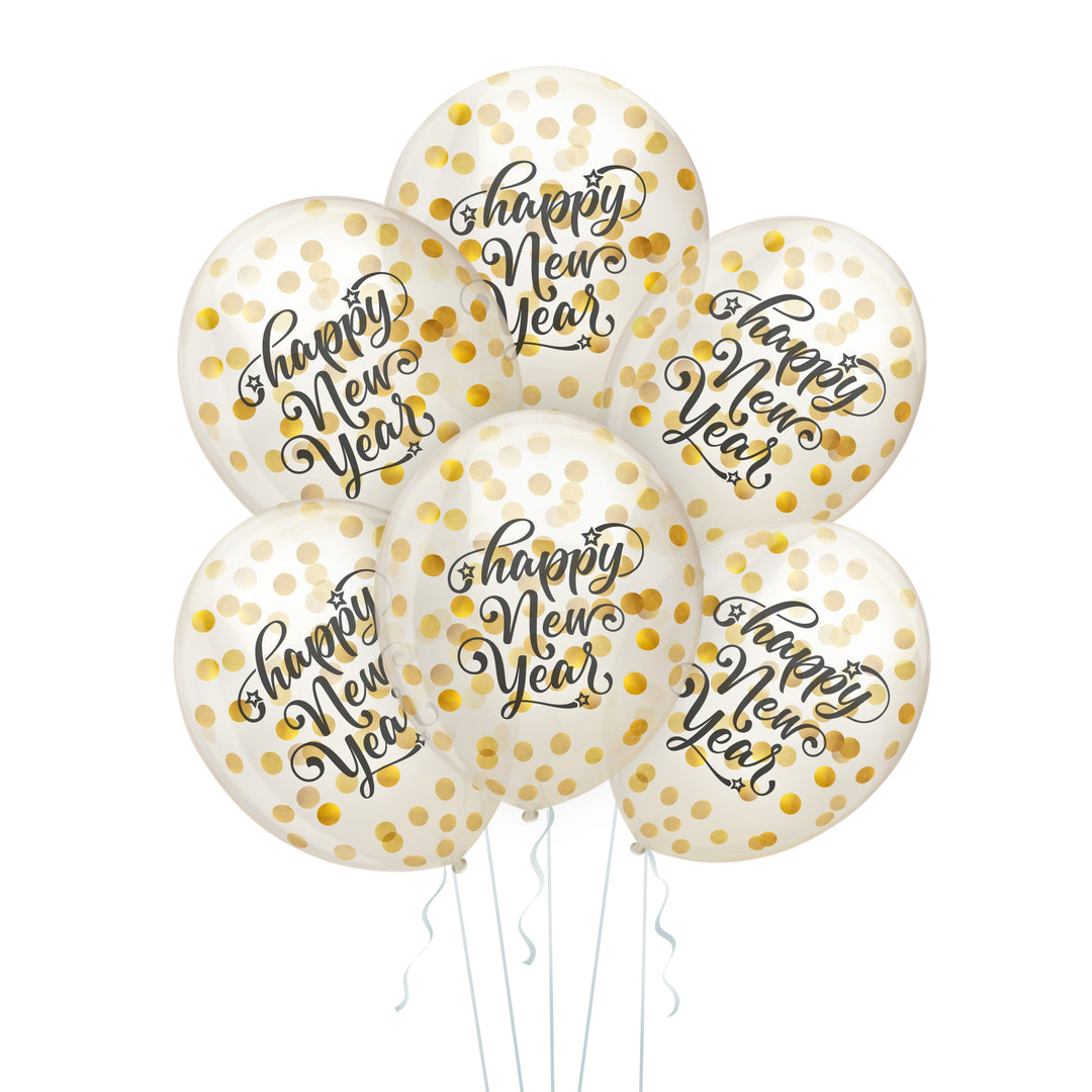 Balony Happy New Year 12cali 100szt.