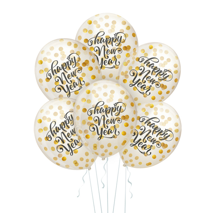 Balony Happy New Year 12cali 100szt.