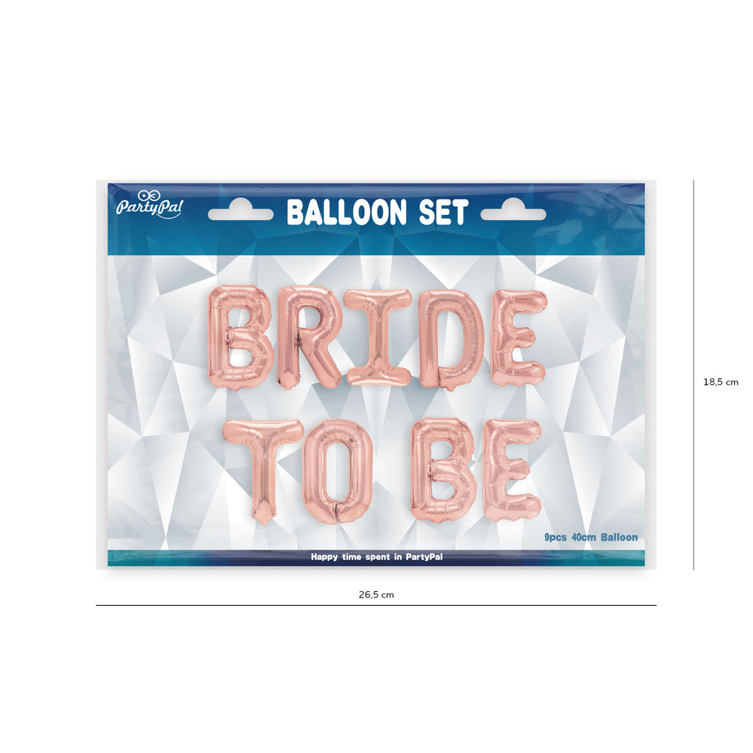 Balon foliowy napis Bride to be rose gold