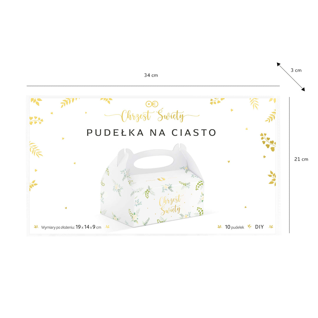 Pudełko na ciasto Chrzest Święty 10szt. DIY