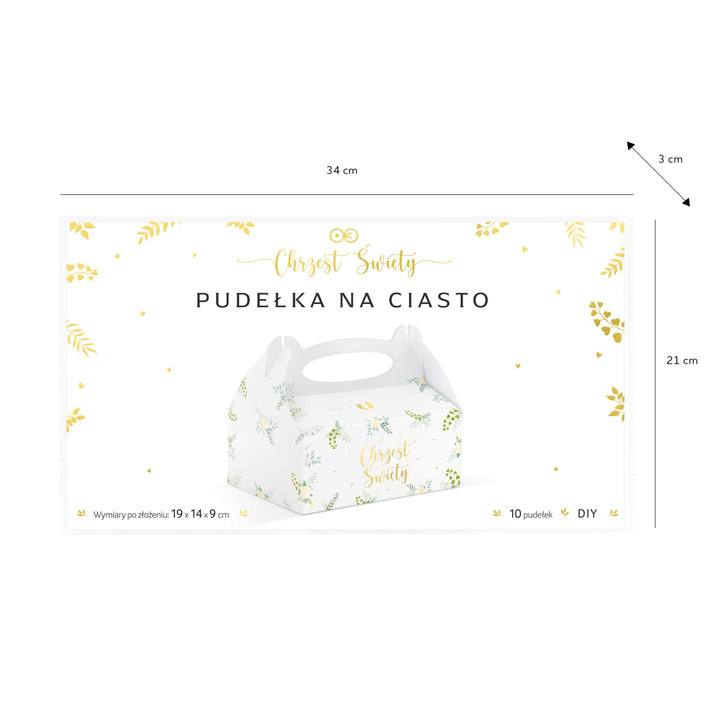 Pudełko na ciasto Chrzest Święty 10szt. DIY