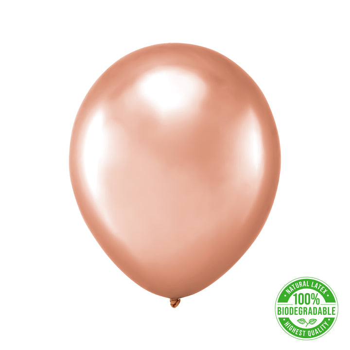 Balon Biodegradowalny chrom rose gold 12cali 100szt
