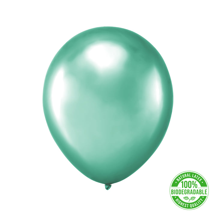 Balon Biodegradowalny chrom zielony 12cali 100szt