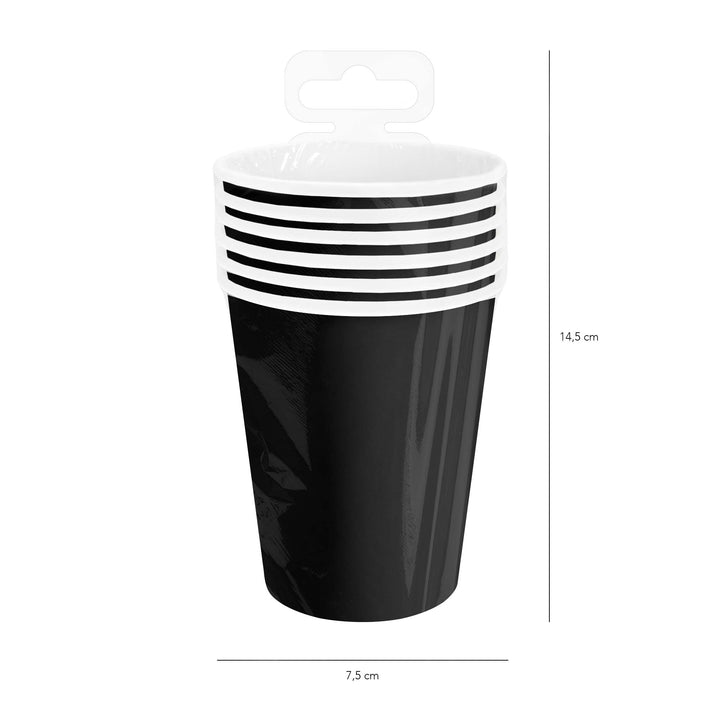 Kubek czarny 220ml 6szt.