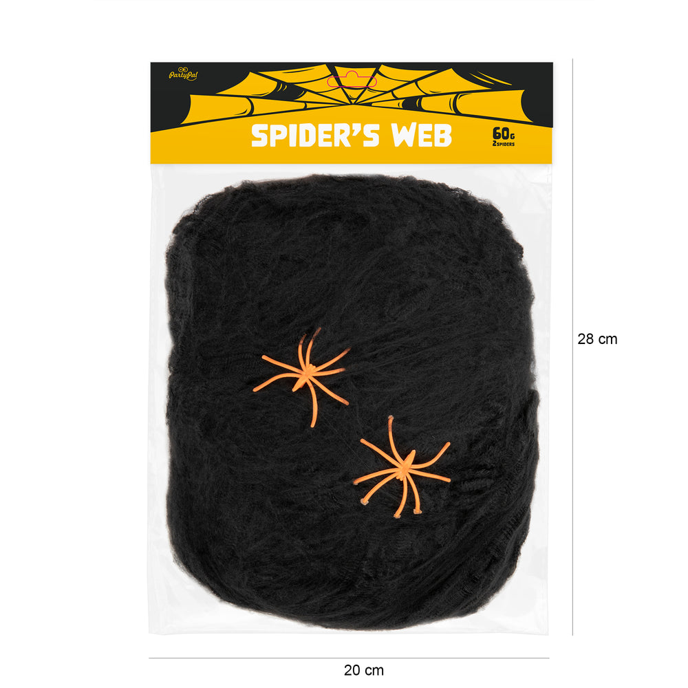 Pajęczyna Halloween czarna 60g - opakowanie