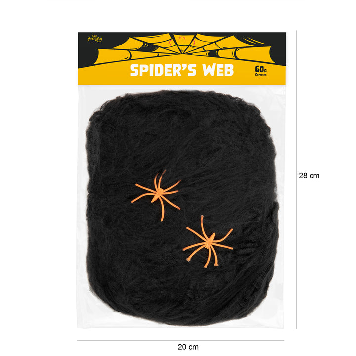 Pajęczyna Halloween czarna 60g - opakowanie