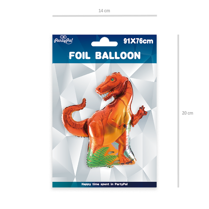 Balon foliowy Tyranozaur czerwony 76x91cm