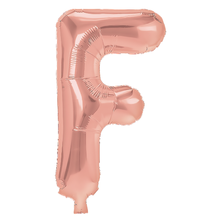 Balon foliowy litera F rose gold 40cm L