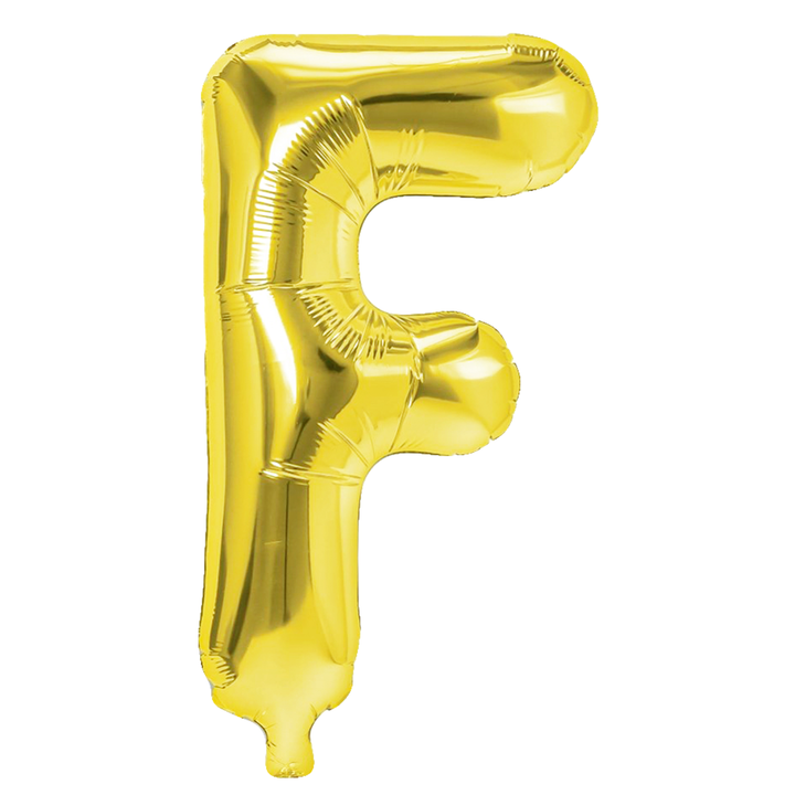 Balon foliowy litera F złoty 70cm L