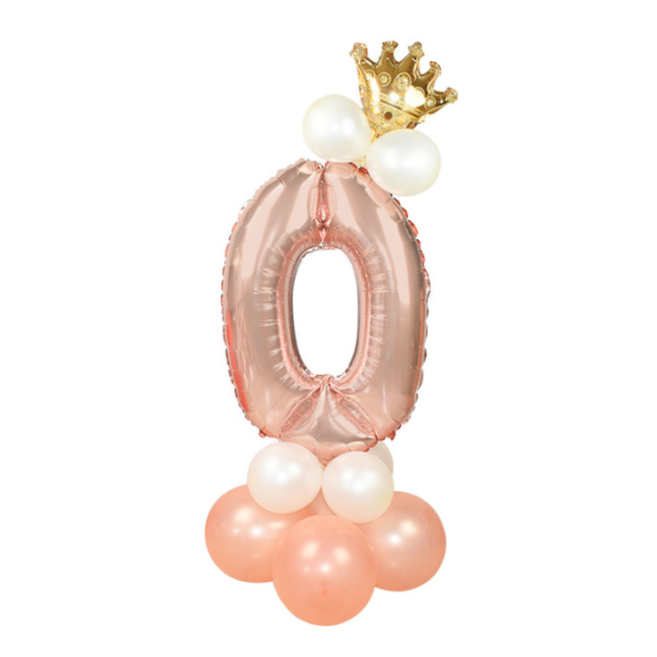 Zestaw balonów rose gold 0