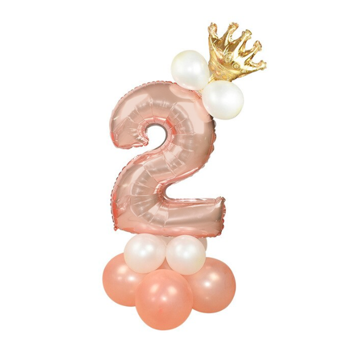 Zestaw balonów rose gold 2