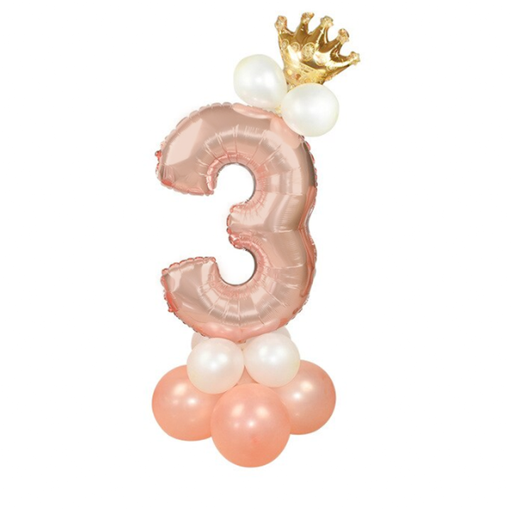 Zestaw balonów rose gold 3
