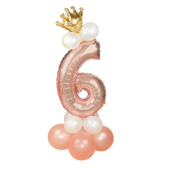Zestaw balonów rose gold 6