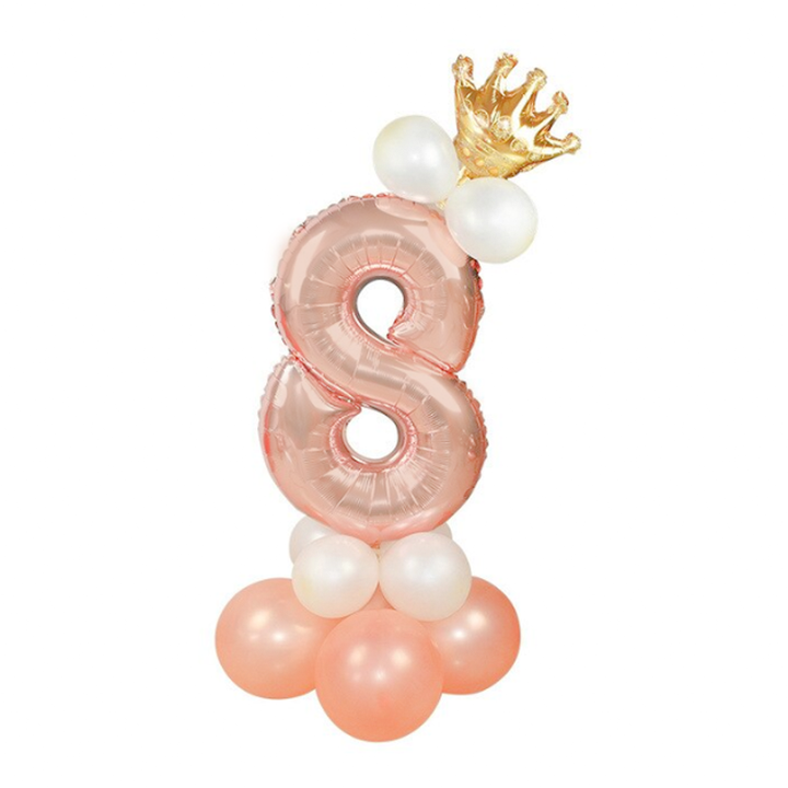 Zestaw balonów rose gold 8