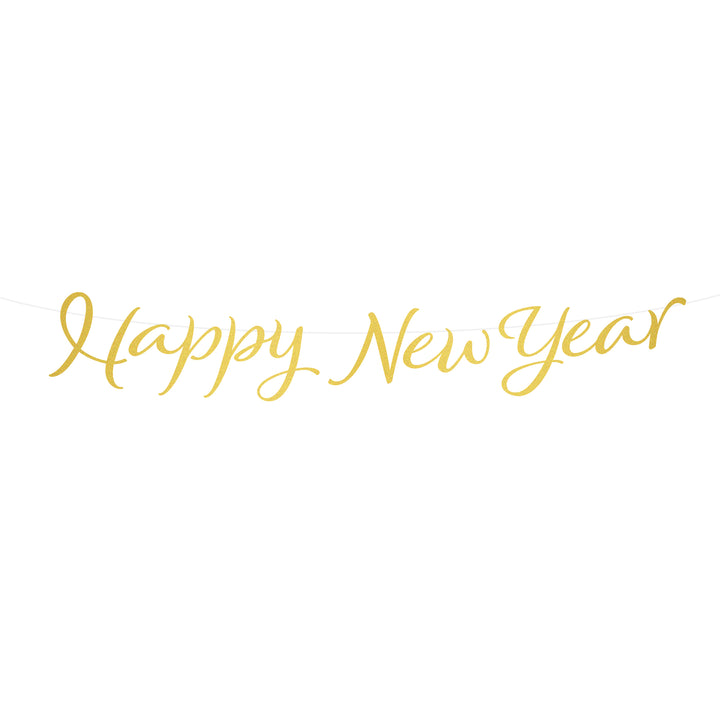 Baner Happy New Year złoty 120cm