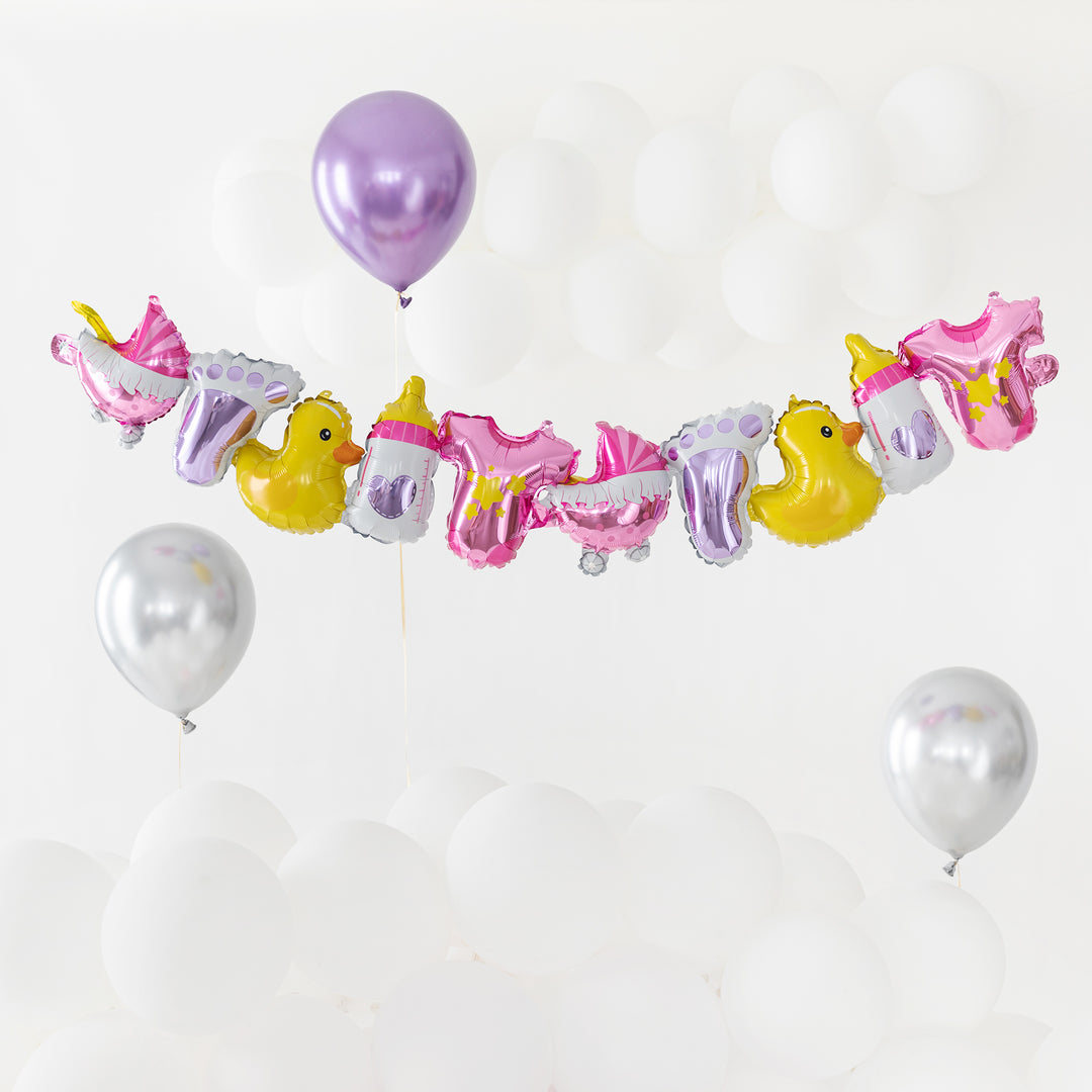 Girlanda balonowa Dla dziewczynki różowa 206x34cm