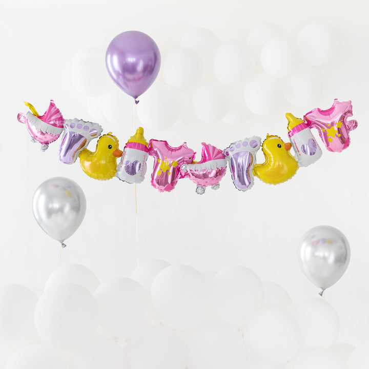 Girlanda balonowa Dla dziewczynki różowa 206x34cm